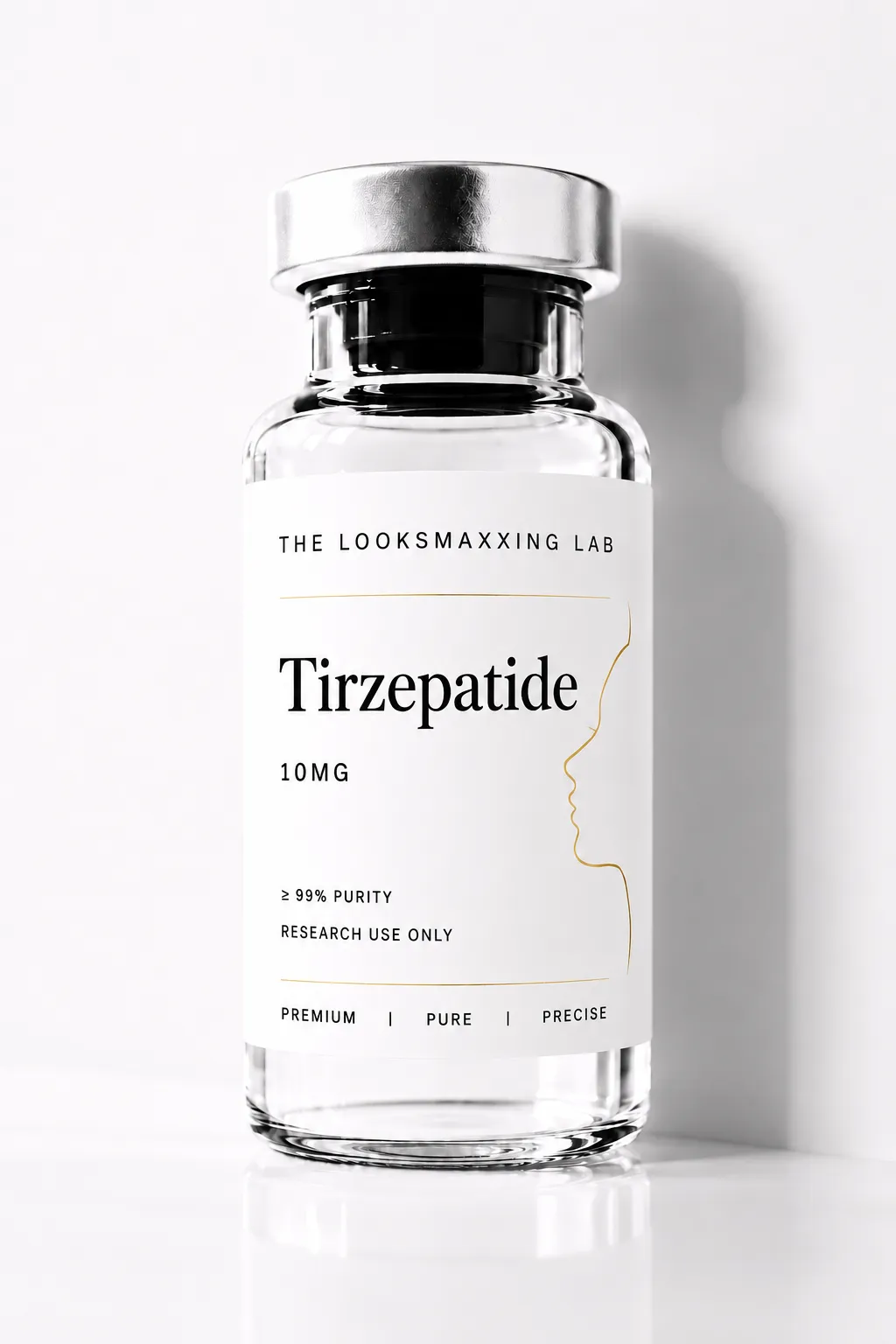 Tirzepatide research peptide vial — alternate view